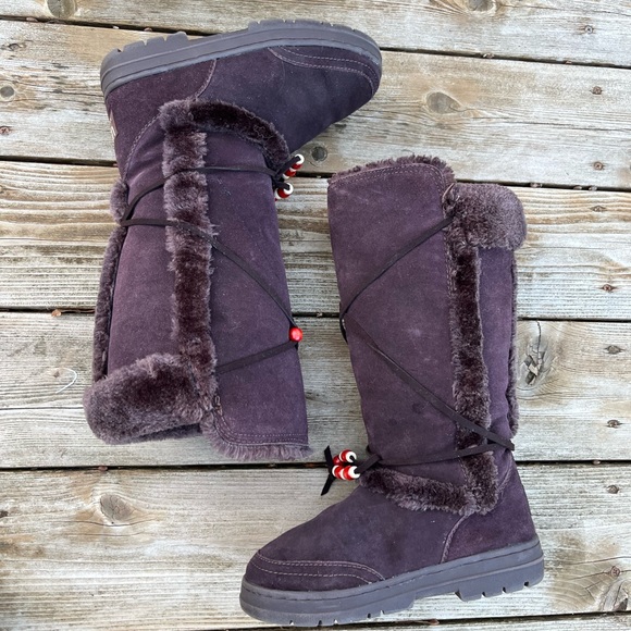 UGG Shoes - UGG Australia Vintage Nightfall 5359 Sheepskin Wool Lined Brown Boots Size 8